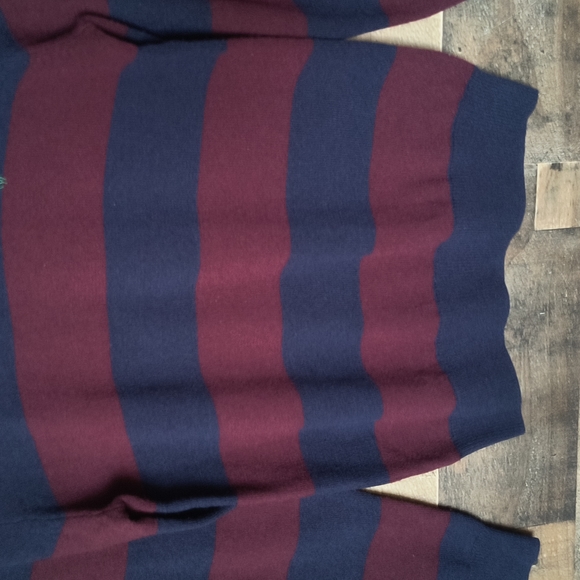 Polo Ralph Lauren 100% Wool Rugby Striped Crew Neck Sweater Med 10-12 Boys - Picture 7 of 16